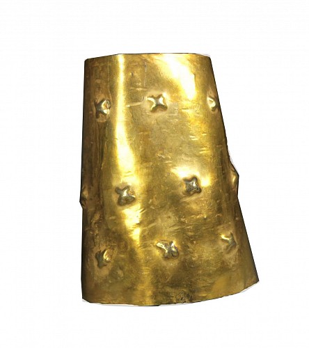Metal: Chimu Gold Cuff with 3 bands of 4 Repousse Stars Each $10,000