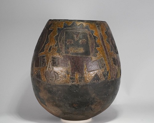 Peru - Paracas Style Ceramic Ovoid Urn $18,500