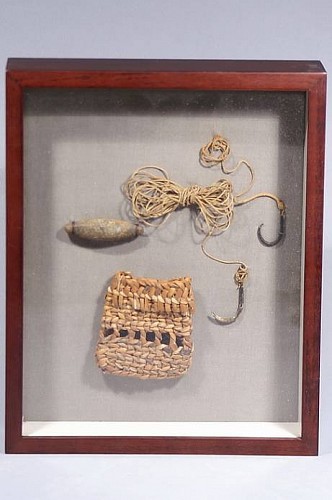 Textile: Arica Chilean Fishing Kit consiting of hook, line and sinker Price Upon Request