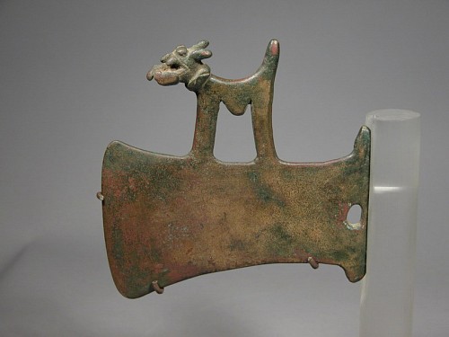 Metal: Bolivian Bronze Axe with jaguar on the blade $6,500