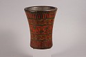 Peru, Colonial Qero with floral motifs in registers
Wood