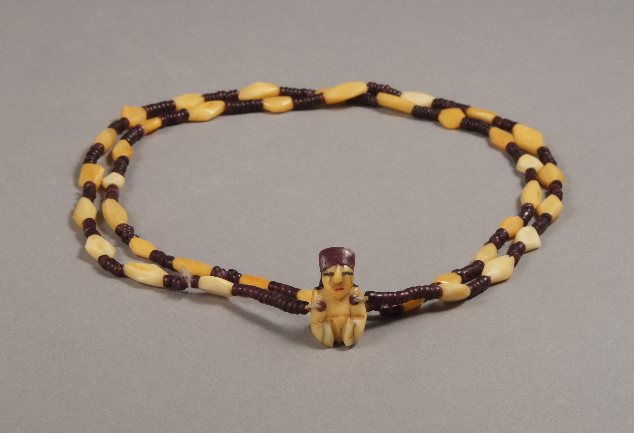 Camel Bone and Gold Beads Necklace w/ Cross — Carolee's