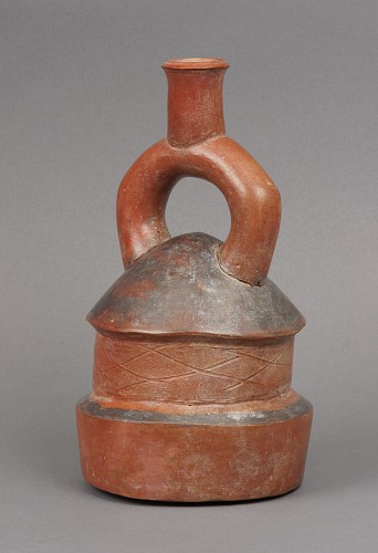 Chavin Stirrup Spout Vessel in the Form of a House $7,500