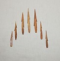 Chile, 7 Bone Carved Barbs for Harpoon
Bone