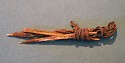 Chile, Four Bone and Thorn Harpoon Forepoints Lashed Together with Leather
Bone
