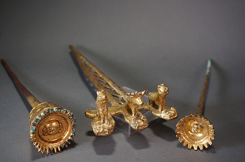 A Rare Recuay Gilt Scepter Price Upon Request