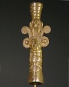 Colombia, Sinu Cast Gold Whistle with a Condor Standing On Top of a Shaman
Metal