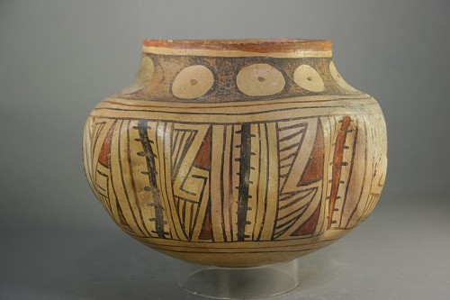 Mexico - Casas Grande Gadrooned Ceramic Vessel with Geometric Designs $2,900
