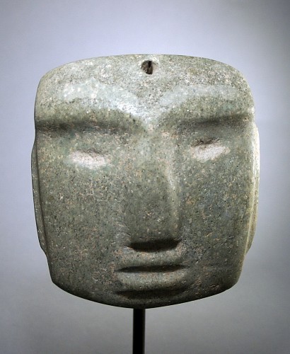 Mexico - Chontal Green Stone Mask with eyebrows $12,000
