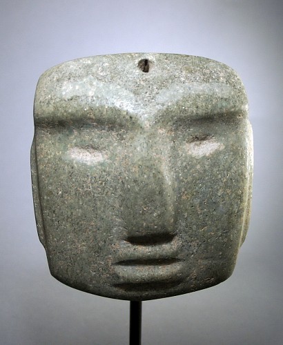 Work: Chontal Green Stone Mask with eyebrows $12,000