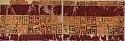 Peru, Large fragment to a Wari tunic in Unusual Colors with Abstract Monkey Faces
Textile