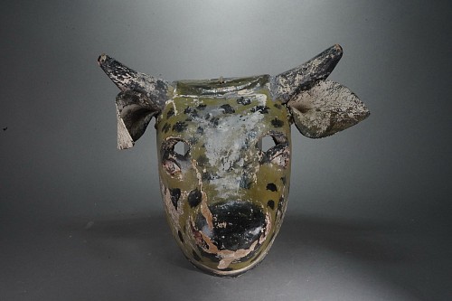 19th Century Guatemalan Wood Dance Mask of a Bull $2,000