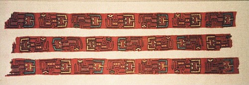 Work: Nazca Border with 21 Abstract Feline Deities $1,800