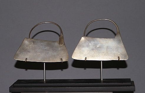 Classic Mapuche Trapezoidal Silver Ear Ornaments $2,900