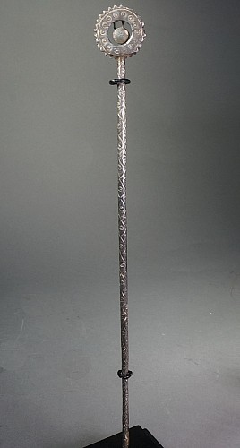 Chimu Silver Tupu with Ornate Rattle $2,650