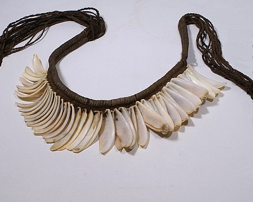 Peru - Nazca shell Necklace on Original Alpaca Cord $3,200