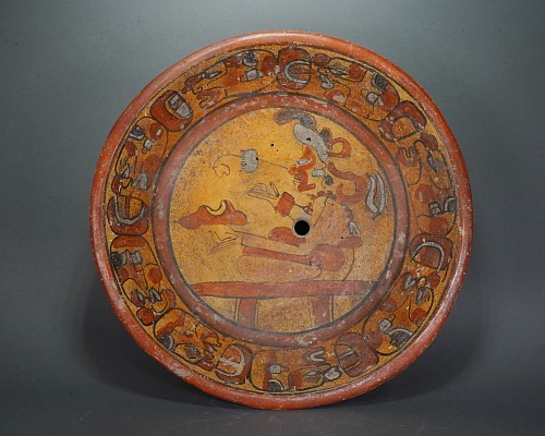 Mayan Tripod Dish with Seated Figure Price Upon Request