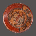 Guatemala, Mayan Ceramic Tripod Plate with Profile of a The Maize God Hun Hunaphu
Ceramic