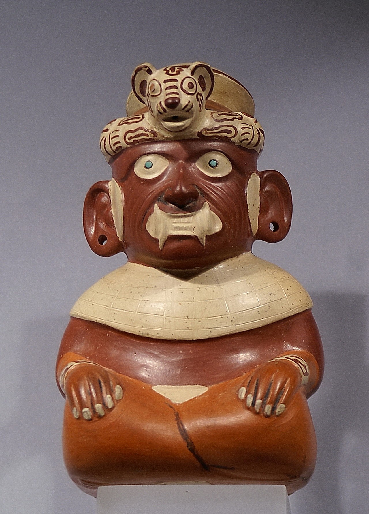 Moche I - II Effigy Vessel of the Decapitator Ai Apaec, Peru