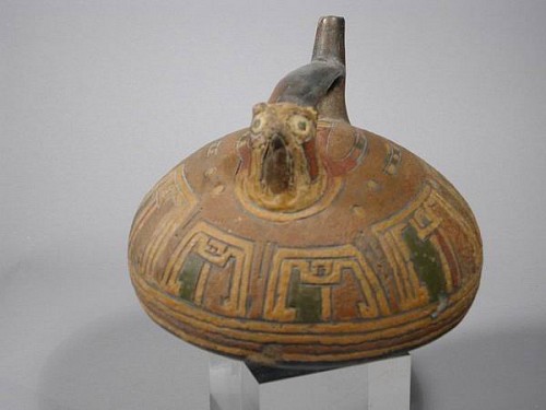 Exhibition: Paracas: A Selection of Textiles and Ceramics, Work: Paracas Ocucaje Bridge Spout Vessel $4,000