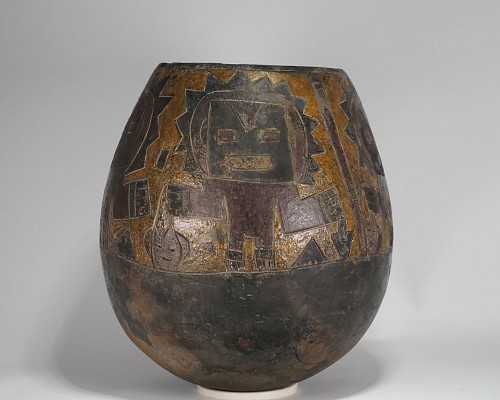 Work: Paracas Style Ceramic Ovoid Urn $18,500