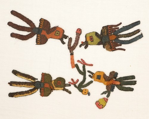 Work: Four Paracas Embroidered Nightjars $1,600