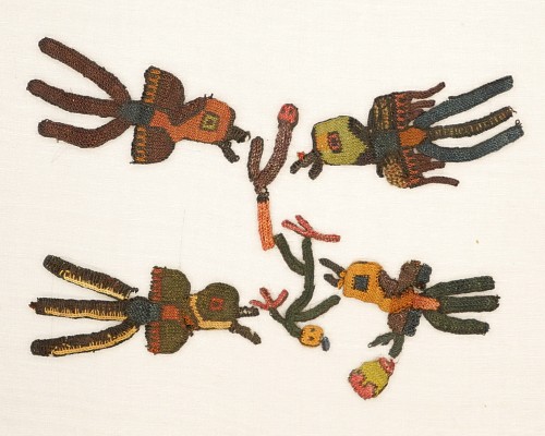 Peru - Four Paracas Embroidered Nightjars $1,600