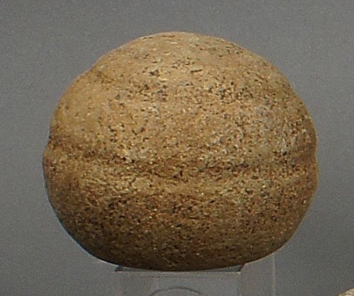 Pre-TaÃ­no Medium Sized Spherical Shaped Pounder with Three Concentric Grooves