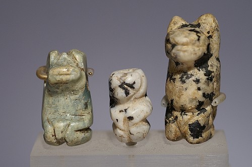 Work: Taíno  Group of Small Dog-like Deities in Various Types of Stone