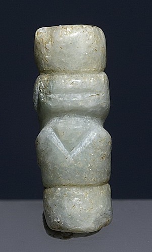 Work: Taíno  Amulet of a Abstracted Stone Crouching Figure