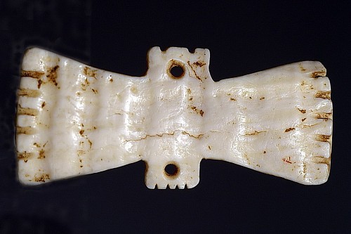 Work: Taíno  Shell Ornament in the Form of a Double Bat
