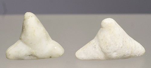 Work: Two Taíno  Marble Miniature Three-pointers