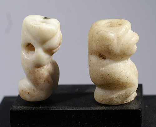Work: Taíno  Miniature Amulets of 2 Crouching Dog Figures