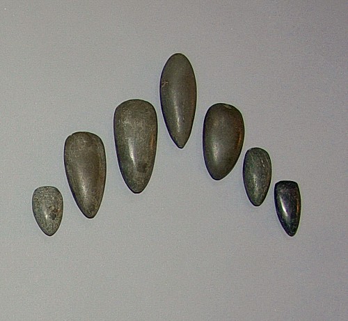 Work: Seven Small Dark Greenstone Celts as Tools $1,500