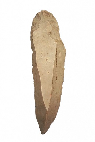Work: Neolithic Taíno  Flaked Stone Knife with Worn Point