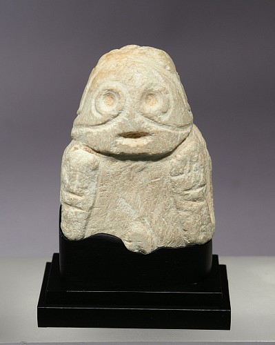 TaÃ­no Stone Figure Fragment with Double Imagery