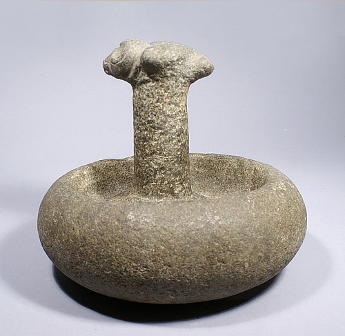 Work: Taíno  Stone Mortar and Bird Pestle
