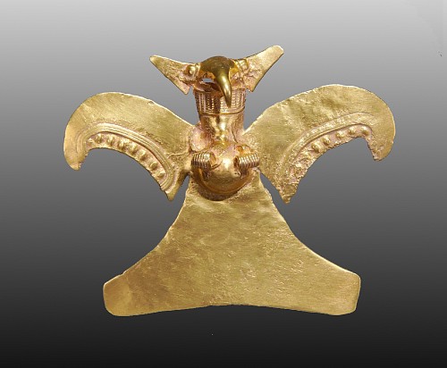 Work: Diquis Lost Wax Cast Gold Eagle Pendant $28,000