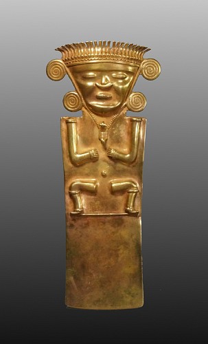 Quimbaya Cast Gold Pendant of a Male Shaman $165,000