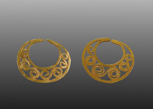 Salinar Gold Filigree Earrings $950